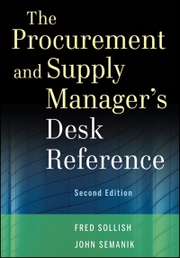 Cover image: The Procurement and Supply Manager's Desk Reference 2nd edition 9781118130094