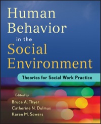 Imagen de portada: Human Behavior in the Social Environment: Theories for Social Work Practice 1st edition 9781118176948