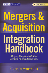 Imagen de portada: Mergers & Acquisitions Integration Handbook 1st edition 9781118004371