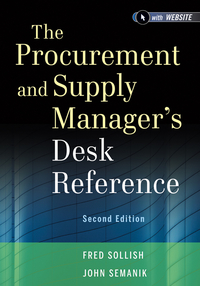 Imagen de portada: The Procurement and Supply Manager's Desk Reference + Website 2nd edition 9781118130094