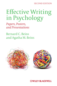 Cover image: Effective Writing in Psychology: Papers, Posters,and Presentations 2nd edition 9780470671245