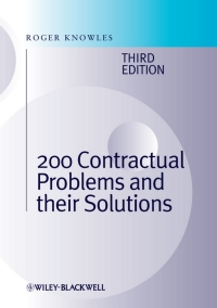 Imagen de portada: 200 Contractual Problems and their Solutions 3rd edition 9780470658314