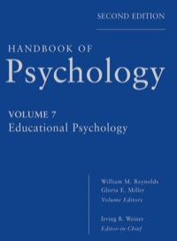 Imagen de portada: Handbook of Psychology, Educational Psychology 2nd edition 9780470647776