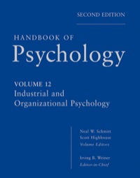 Cover image: Handbook of Psychology, Volume 12, Industrial and Organizational Psychology 2nd edition 9780470768877