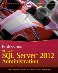 Imagen de portada: Professional Microsoft SQL Server 2012 Administration 1st edition 9781118106884