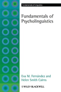 صورة الغلاف: Fundamentals of Psycholinguistics 1st edition 9781405191470