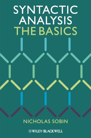 Cover image: Syntactic Analysis: The Basics 1st edition 9781444335071