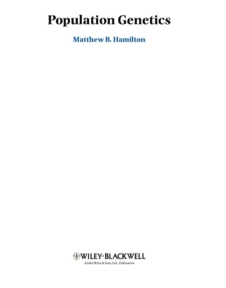 Cover image: Population Genetics 1st edition 9781405132770