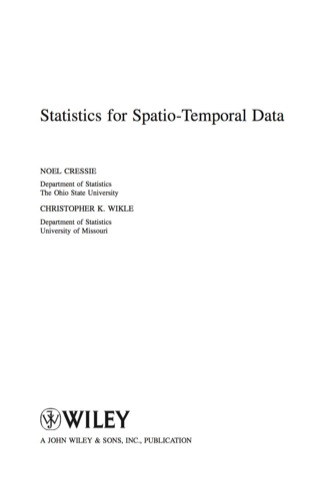 Cover image: Statistics for Spatio-Temporal Data 1st edition 9780471692744
