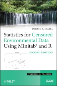 Cover image: Statistics for Censored Environmental Data Using Minitab and R 2nd edition 9780470479889