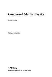 Cover image: Condensed Matter Physics 5th edition 9780470617984