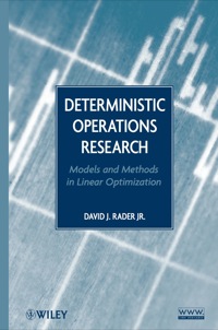 Cover image: Deterministic Operations Research: Models and Methods in Linear Optimization 1st edition 9780470484517