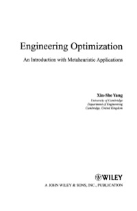 Cover image: Engineering Optimization: An Introduction with Metaheuristic Applications 1st edition 9780470582466