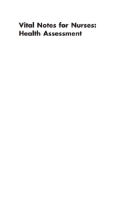 Cover image: Health Assessment 1st edition 9781405114585