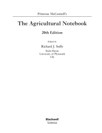 Imagen de portada: The Agricultural Notebook 20th edition 9780632058297