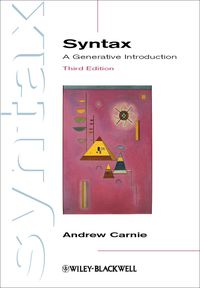 Cover image: Syntax: A Generative Introduction 3rd edition 9780470655313
