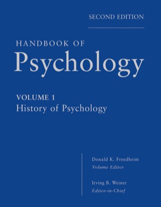 صورة الغلاف: Handbook of Psychology, History of Psychology 2nd edition 9780470619018