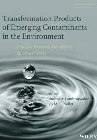 Imagen de portada: Transformation Products of Emerging Contaminants in the Environment 1st edition 9781118339596