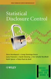 Imagen de portada: Statistical Disclosure Control 1st edition 9781119978152