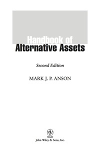 Cover image: Handbook of Alternative Assets 2nd edition 9780471980209