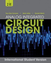 Cover image: Analog Integrated Circuit Design, International Student Version 2nd edition 9781118092330