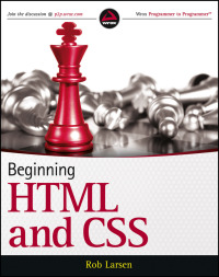 Cover image: Beginning HTML and CSS 1st edition 9781118340189