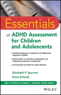 Imagen de portada: Essentials of ADHD Assessment for Children and Adolescents 1st edition 9781118112700