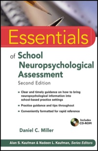Cover image: Essentials of School Neuropsychological Assessment 2nd edition 9781118175842