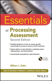 Cover image: Essentials of Processing Assessment 2nd edition 9781118368206