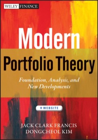 Cover image: Modern Portfolio Theory: Foundations, Analysis, and New Developments 1st edition 9781118370520