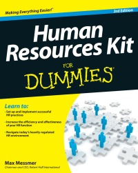 Cover image: Human Resources Kit For Dummies 3rd edition 9781118422892