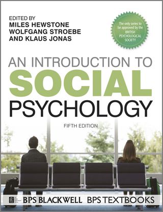 Cover image: An Introduction to Social Psychology 5th edition 9781444335446