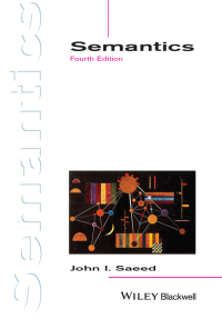 Cover image: Semantics 4th edition 9781118430163