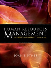 Cover image: Human Resources Management for Public and Nonprofit Organizations: A Strategic Approach 4th edition 9781118398623