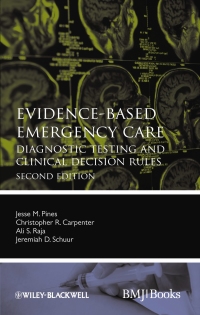 Imagen de portada: Evidence-Based Emergency Care: Diagnostic Testing and Clinical Decision Rules 2nd edition 9780470657836