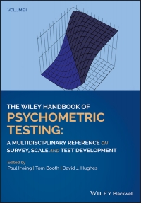 Cover image: The Wiley Handbook of Psychometric Testing: A Multidisciplinary Reference on Survey, Scale and Test Development 1st edition 9781118489833