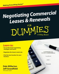 Imagen de portada: Negotiating Commercial Leases & Renewals For Dummies 1st edition 9781118477465