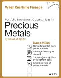 Imagen de portada: Portfolio Investment Opportunities in Precious Metals 1st edition 9781118487464