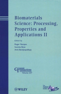 Imagen de portada: Biomaterials Science: Processing, Properties and Applications II: Ceramic Transactions, Volume 237 1st edition 9781118273326