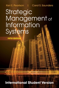Cover image: Strategic Management of Information Systems, International Student Version 5th edition 9781118322543