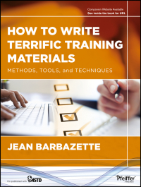 Imagen de portada: How to Write Terrific Training Materials 1st edition 9781118454039