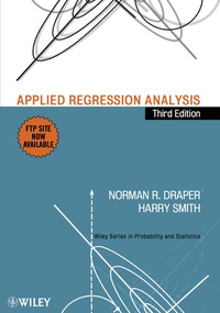 Cover image: Applied Regression Analysis 3rd edition 9780471170822