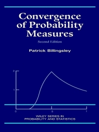 Cover image: Convergence of Probability Measures 2nd edition 9780471197454