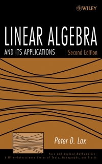 Cover image: Linear Algebra and Its Applications 2nd edition 9780471751564