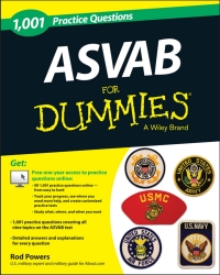 Imagen de portada: 1,001 ASVAB Practice Questions For Dummies (  Free Online Practice) 1st edition 9781118646311