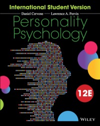 Cover image: Personality Psychology, International Student Version 12th edition 9781118322215
