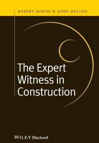 Cover image: The Expert Witness in Construction 1st edition 9780470655931