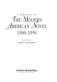 Cover image: A Companion to the Modern American Novel, 1900 - 1950 1st edition 9780631206873