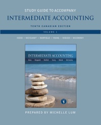 Cover image: Study Guide to accompany Intermediate Accounting, Tenth Canadian Edition, Volume 1 10th edition 9781118300862