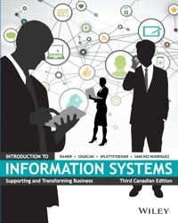 Cover image: Introduction to Information Systems, Canadian Edition 9781118476994